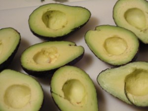 halved avocados